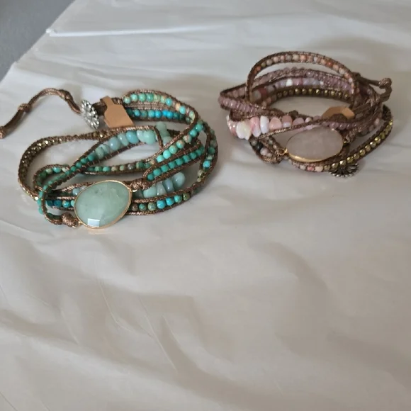 Elegant Multi-Color Beaded Wrap Bracelet - Picture 1 of 4